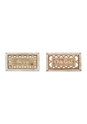 Monroe Lane Farmhouse Wood Wall Decor - Set of 2
