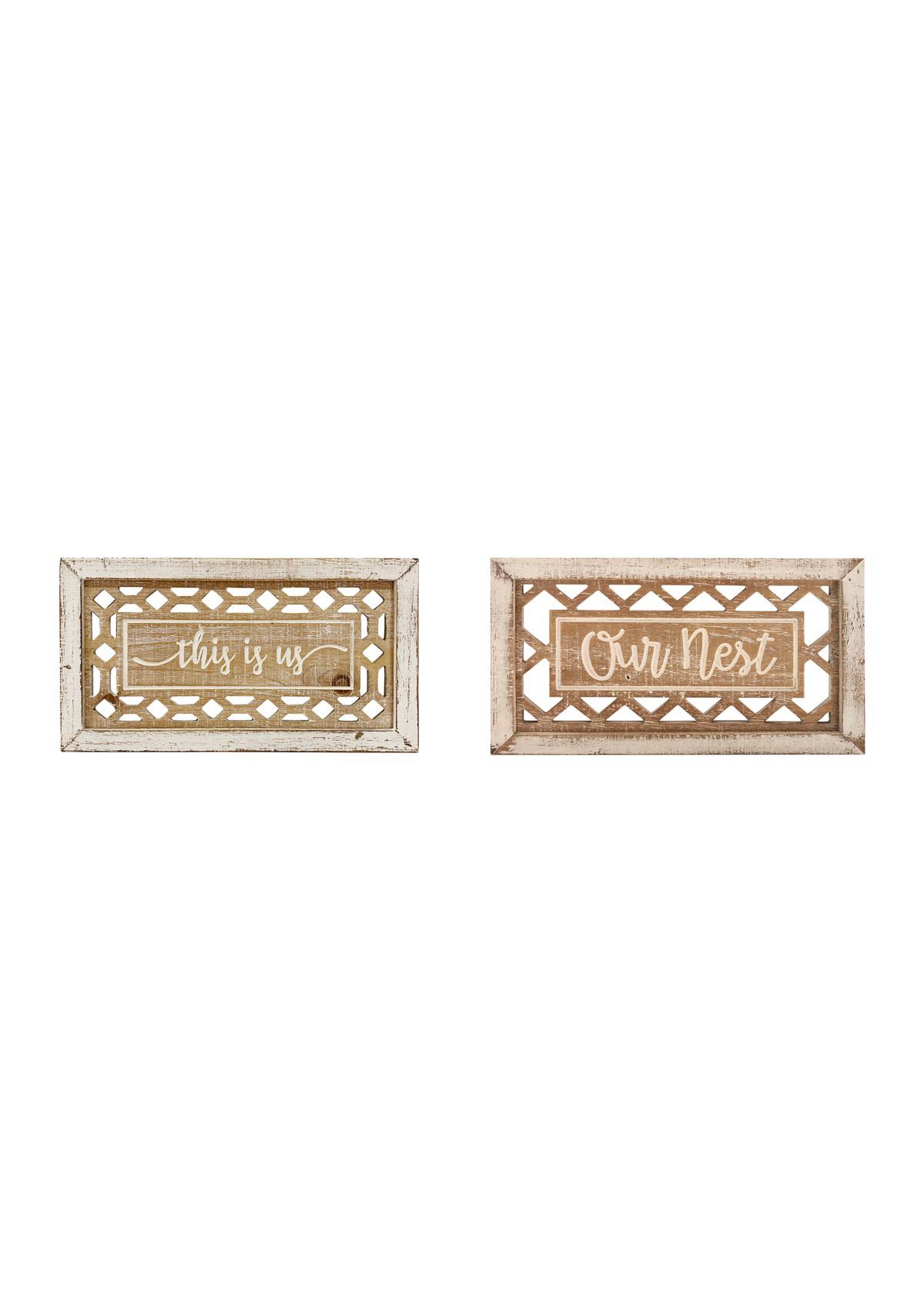 Farmhouse Wood Wall Decor - Set of 2