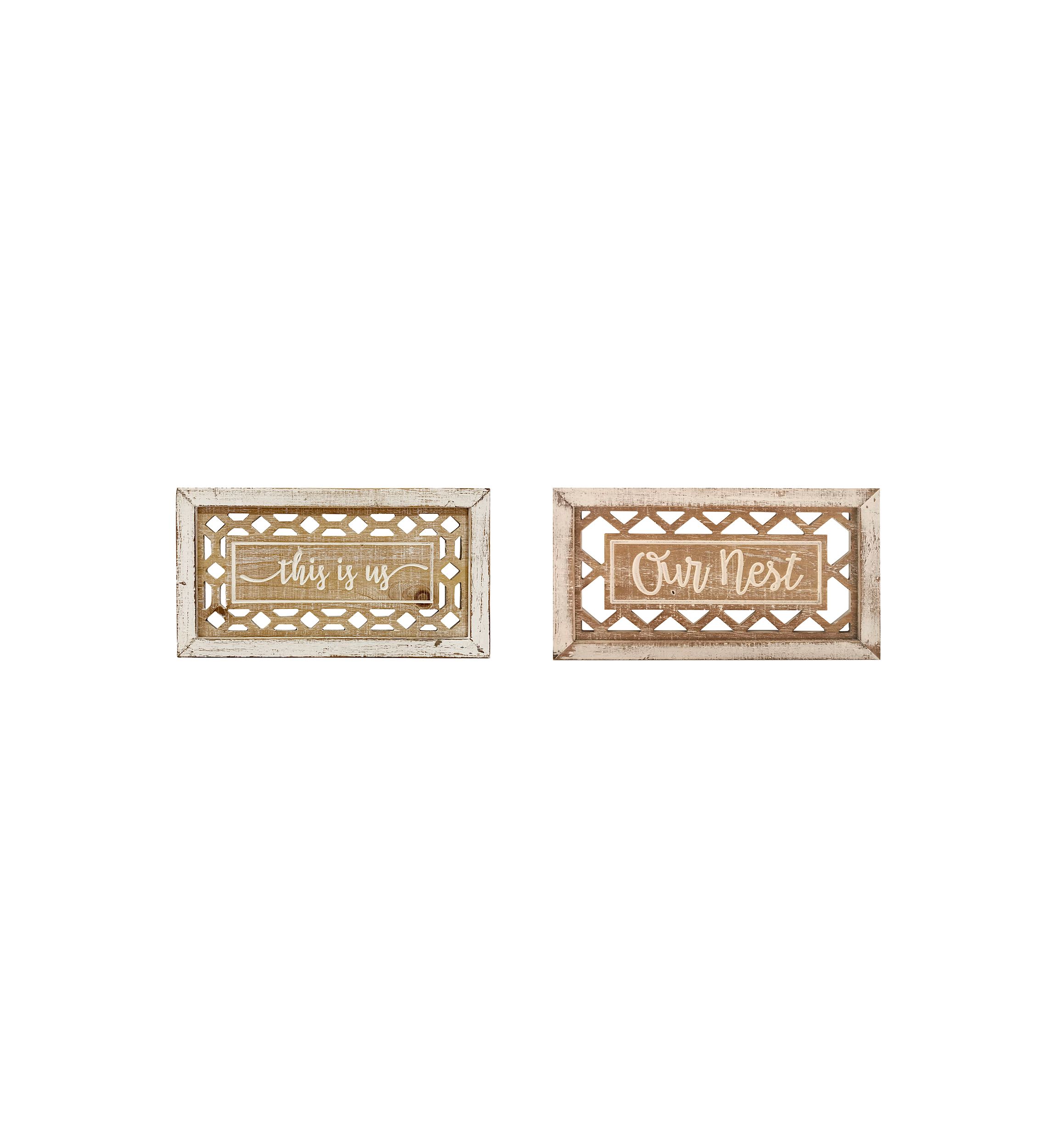 Monroe Lane Farmhouse Wood Wall Decor - Set of 2 | Belk