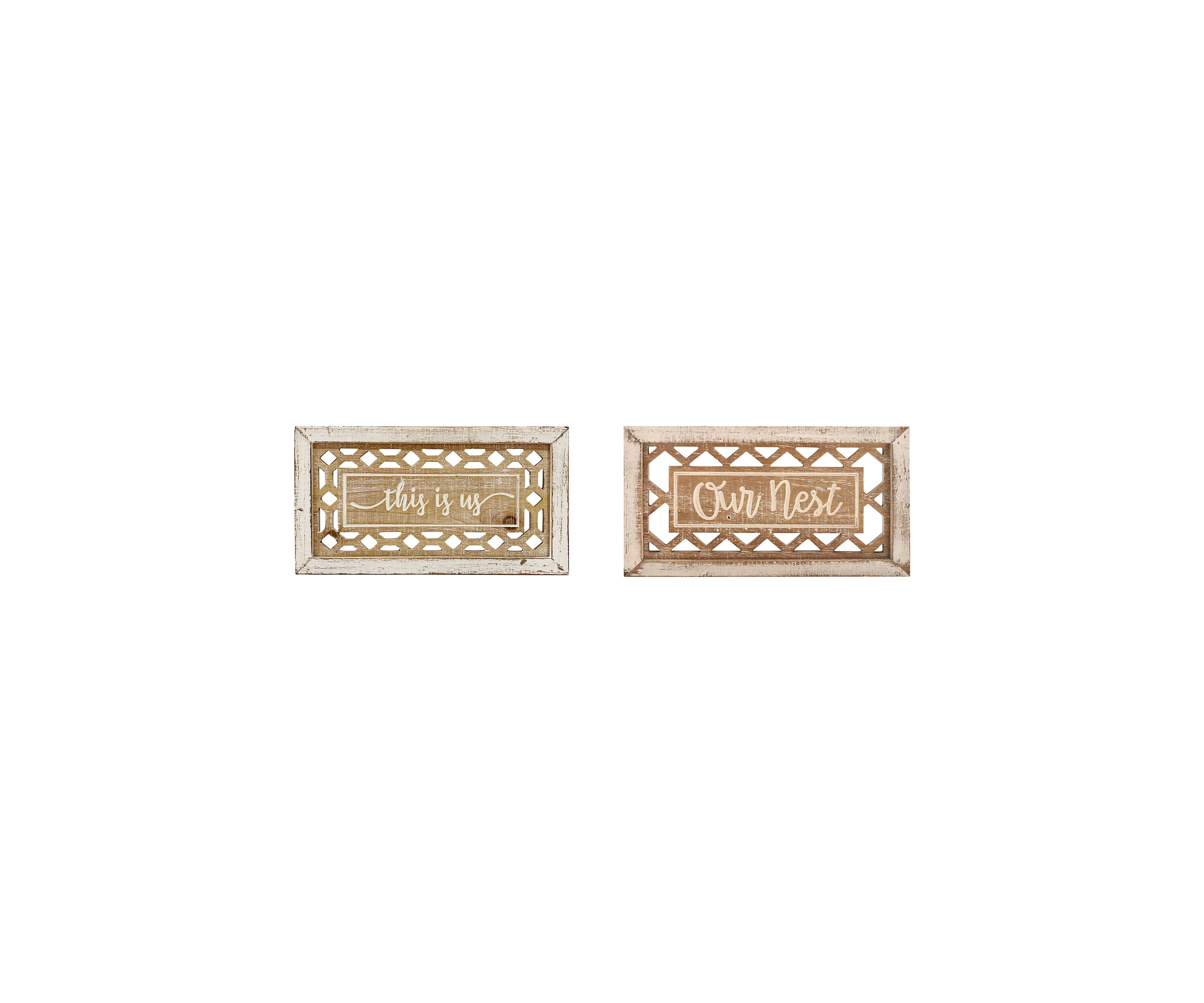 Farmhouse Wood Wall Decor - Set of 2