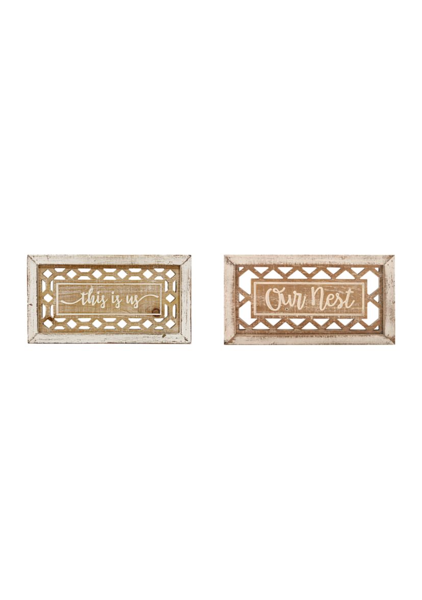 Farmhouse Wood Wall Decor - Set of 2