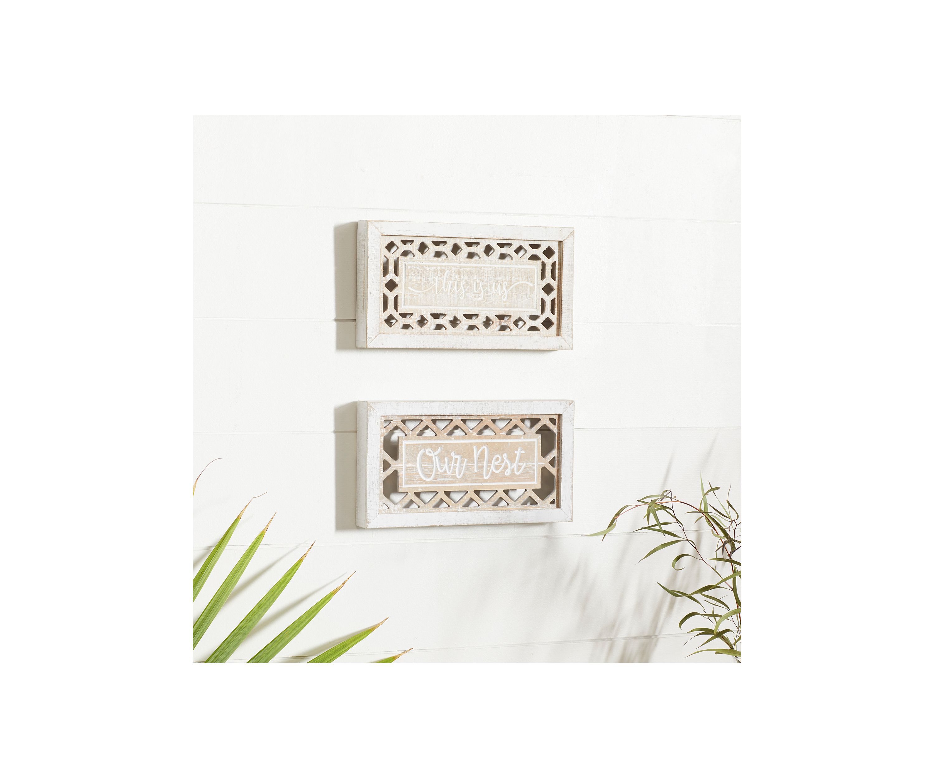 Farmhouse Wood Wall Decor - Set of 2