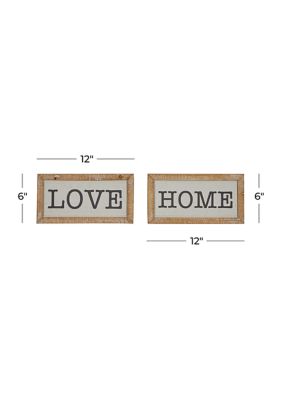 Farmhouse Wood Wall Decor - Set of 2