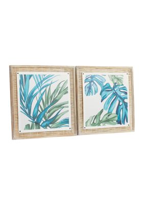 Eclectic Dried Plant Framed Wall Art - Set of 2