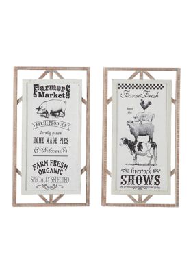 Monroe Lane Wood Farmhouse Wall Décor - Set of 2 | Belk