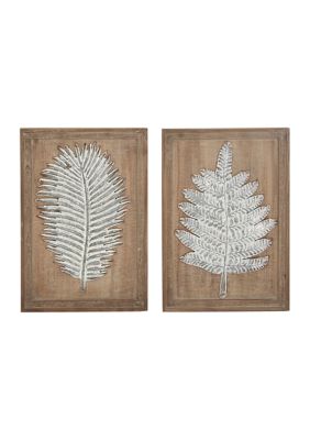Contemporary Wood Wall Decor - Set of 2