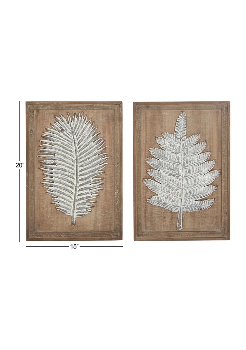 Contemporary Wood Wall Decor - Set of 2