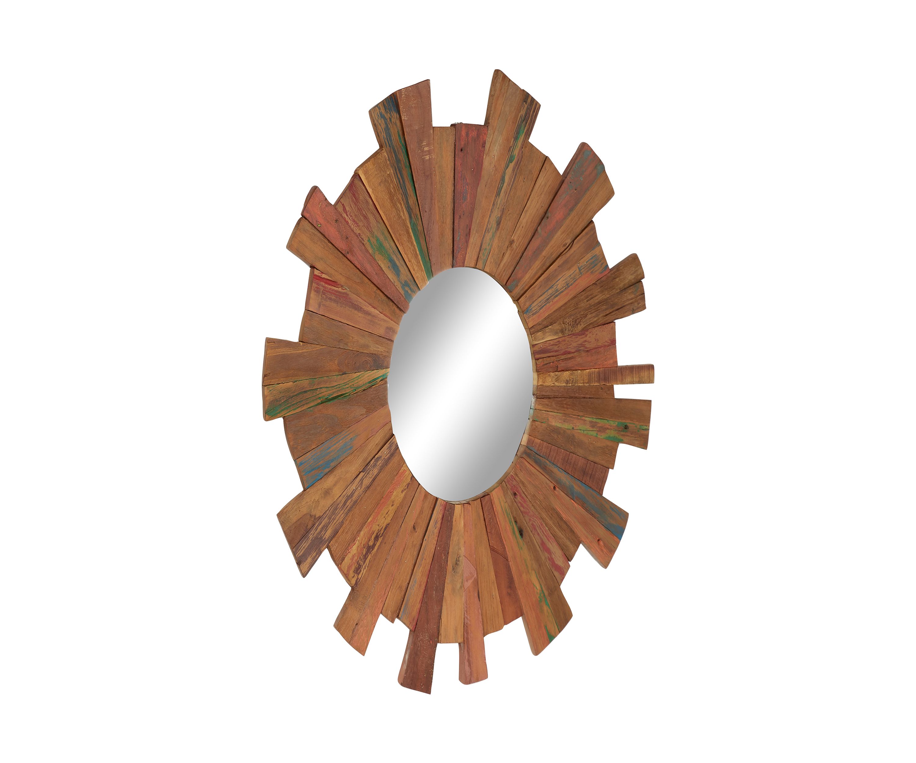 Teak Coastal Wall Mirror