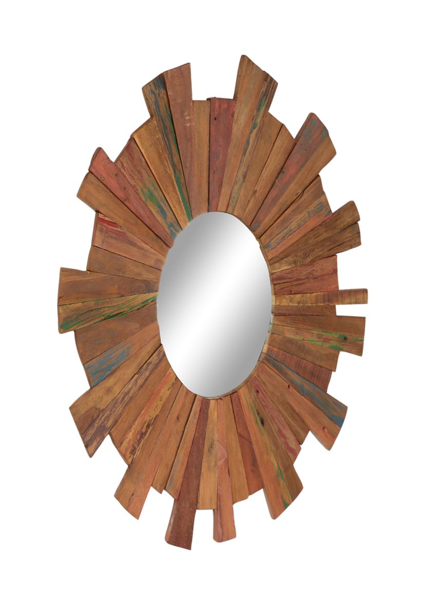 Teak Coastal Wall Mirror