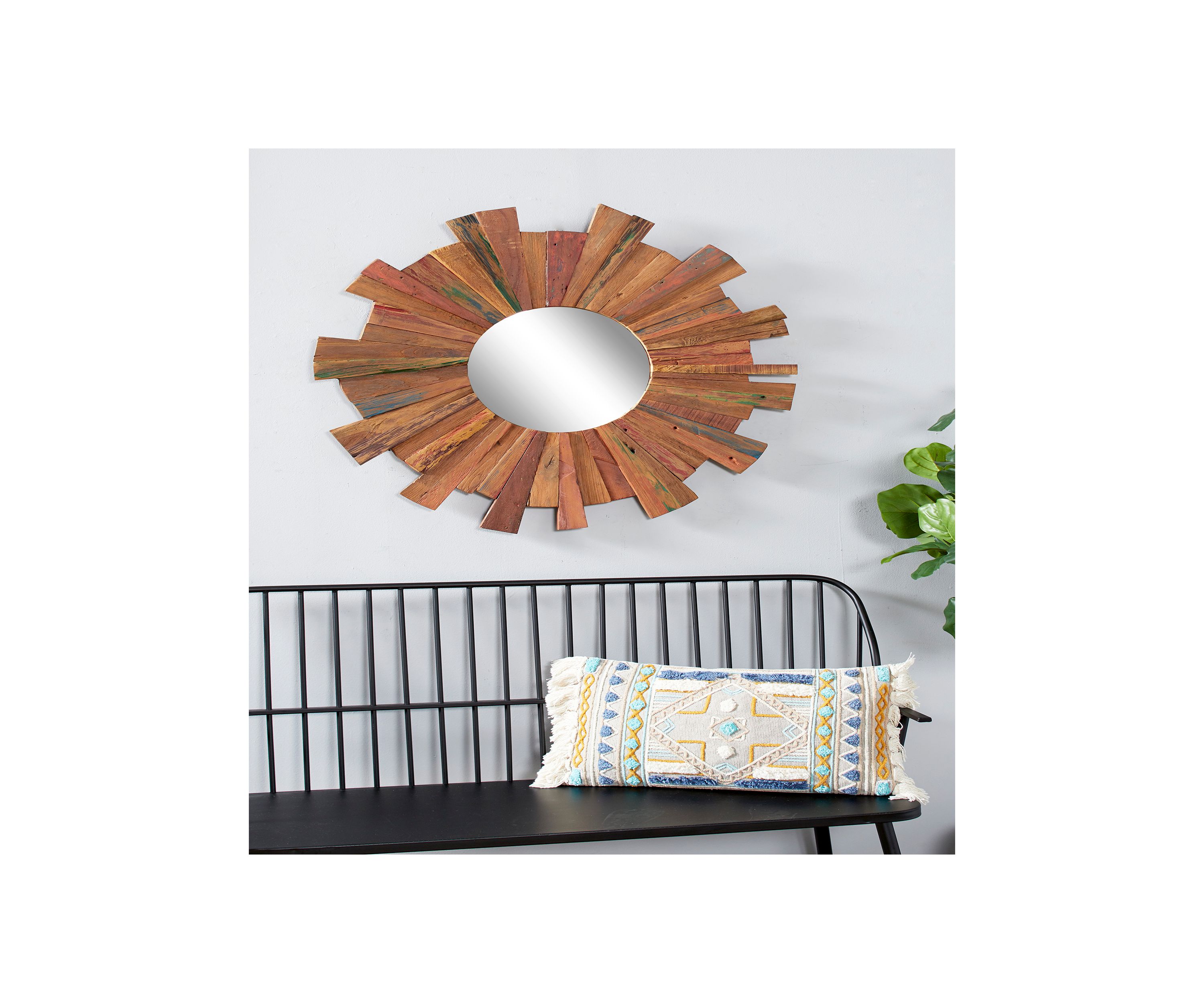 Teak Coastal Wall Mirror