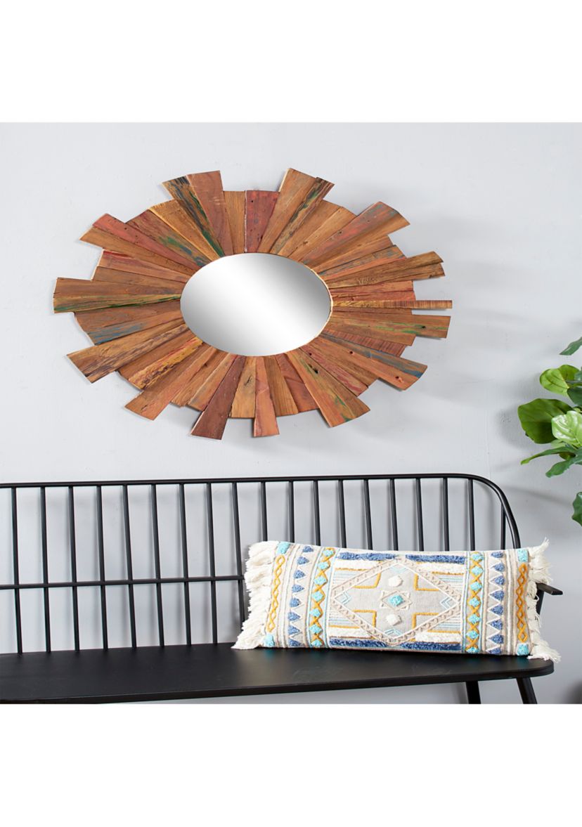 Teak Coastal Wall Mirror