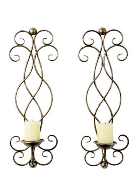 Traditional Metal Wall Sconce - Set of 2