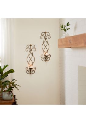 Traditional Metal Wall Sconce - Set of 2