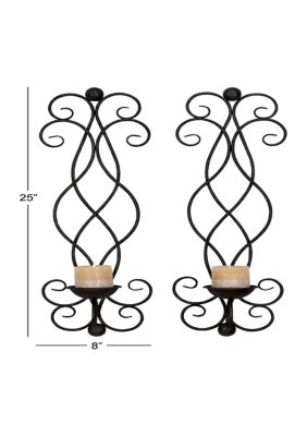 Traditional Metal Wall Sconce - Set of 2