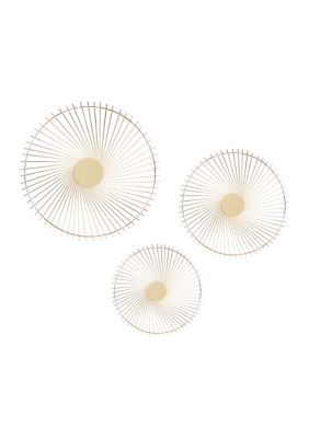 Contemporary Metal Wall Decor - Set of 3