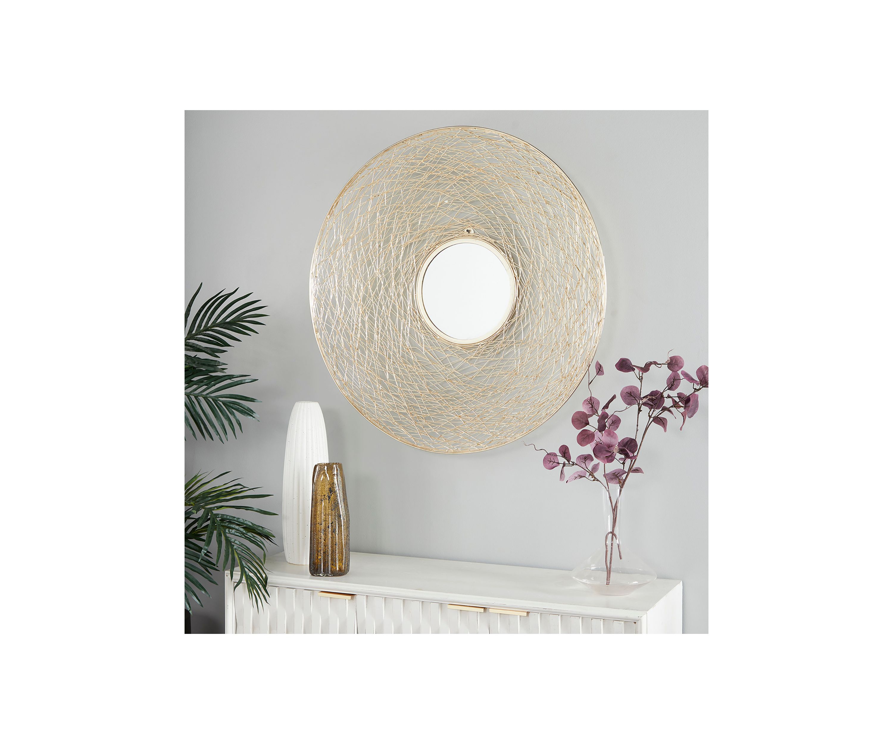 Contemporary Metal Wall Mirror