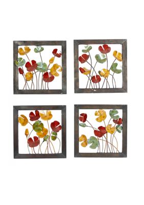 Traditional Metal Wall Decor - Set of 4