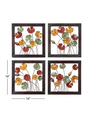 Traditional Metal Wall Decor - Set of 4