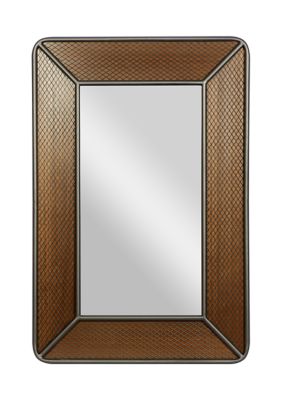 Industrial Wood Wall Mirror