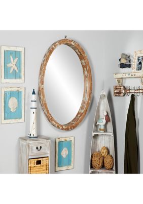 Vintage Wood Wall Mirror