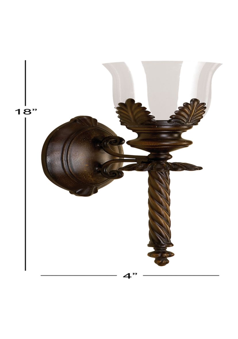 Traditional Glass Wall Sconce
