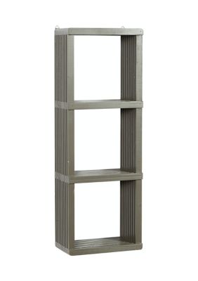 Gray Wood Contemporary Wall Shelf