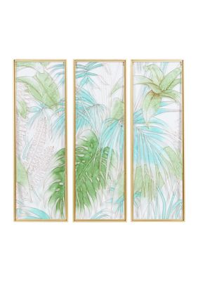 Coastal Glass Wall Decor - Set of 3