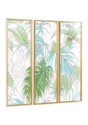 Coastal Glass Wall Decor - Set of 3