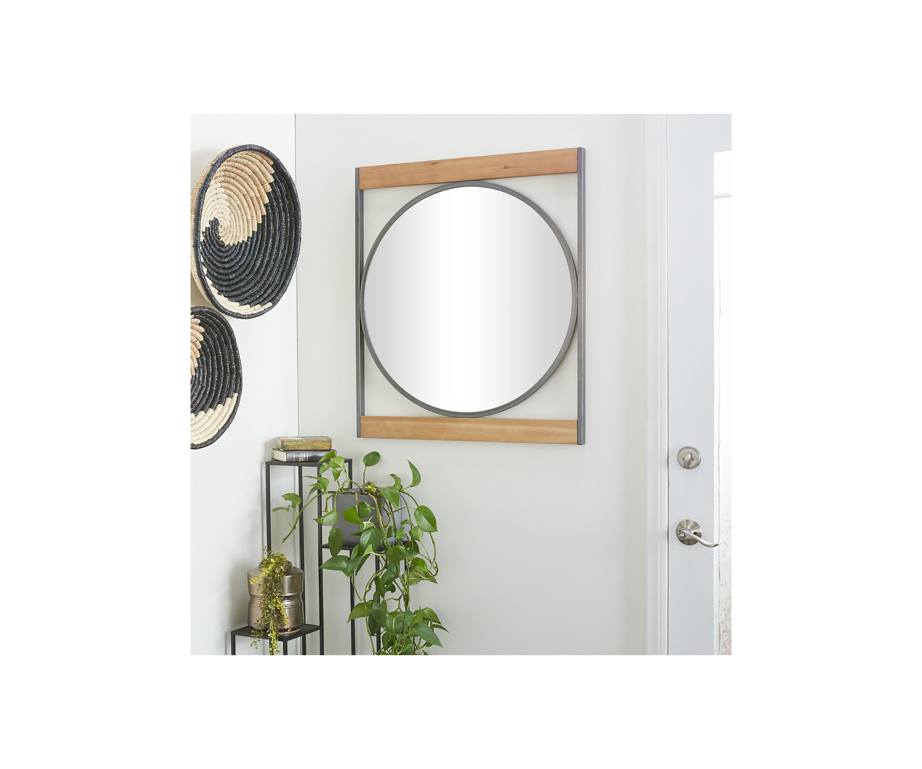 Industrial Metal Wall Mirror