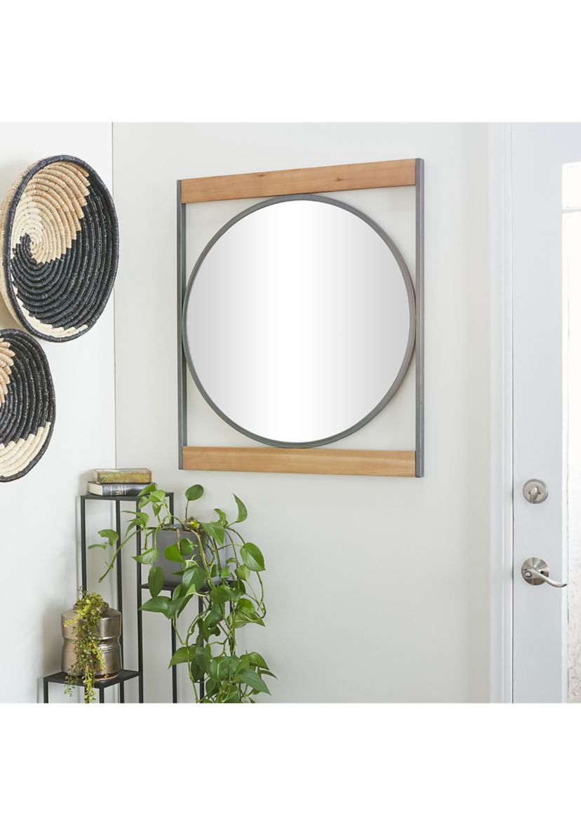 Industrial Metal Wall Mirror