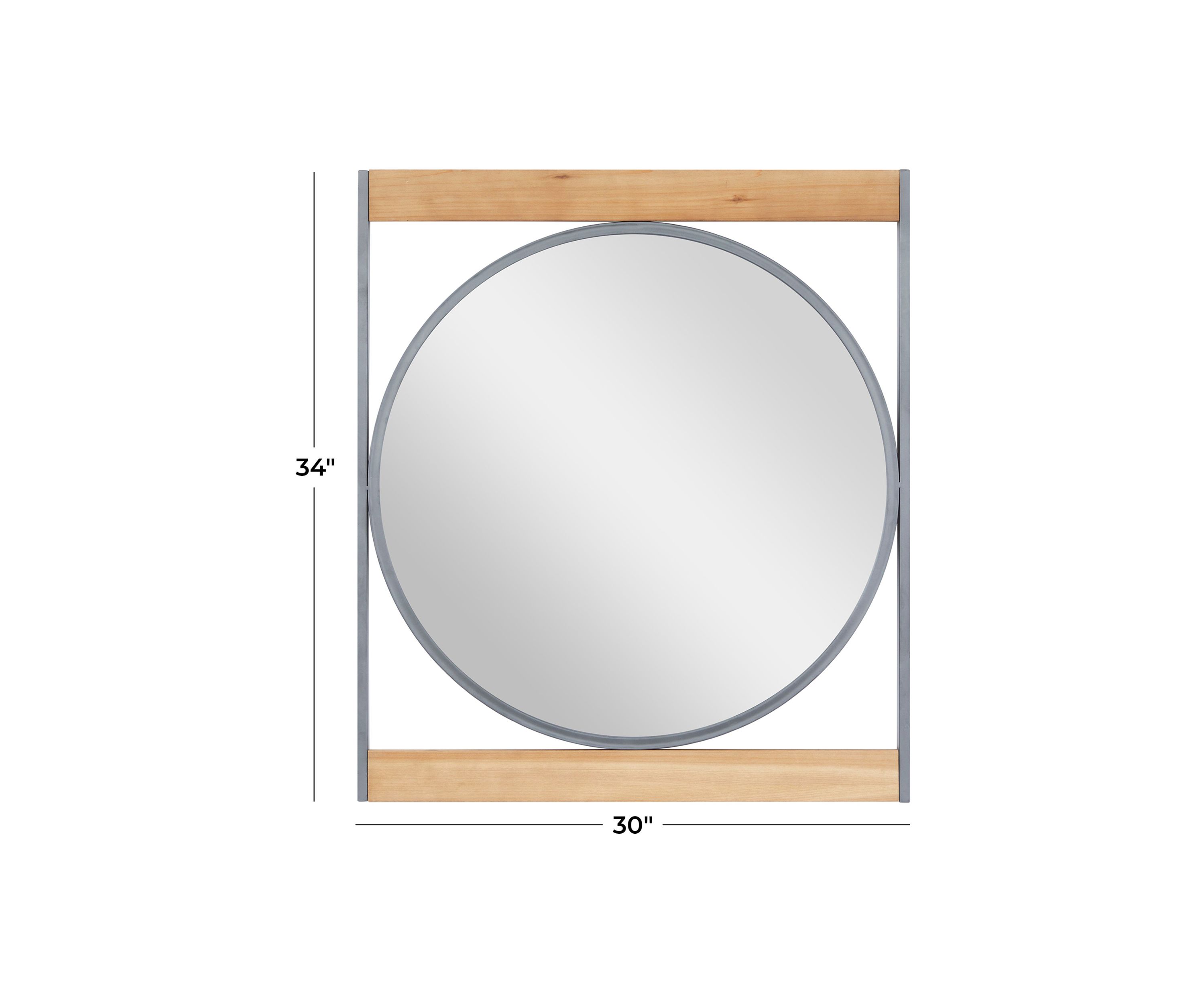Industrial Metal Wall Mirror