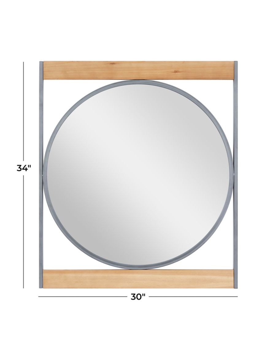 Industrial Metal Wall Mirror
