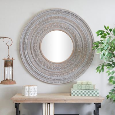 French Country Wood Wall Mirror