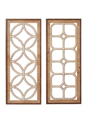 Traditional Wood Wall Decor - Set of 2