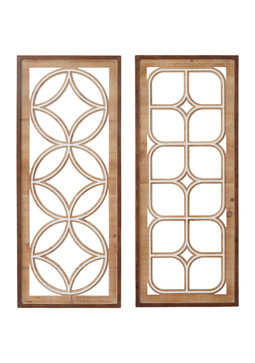 Traditional Wood Wall Decor - Set of 2
