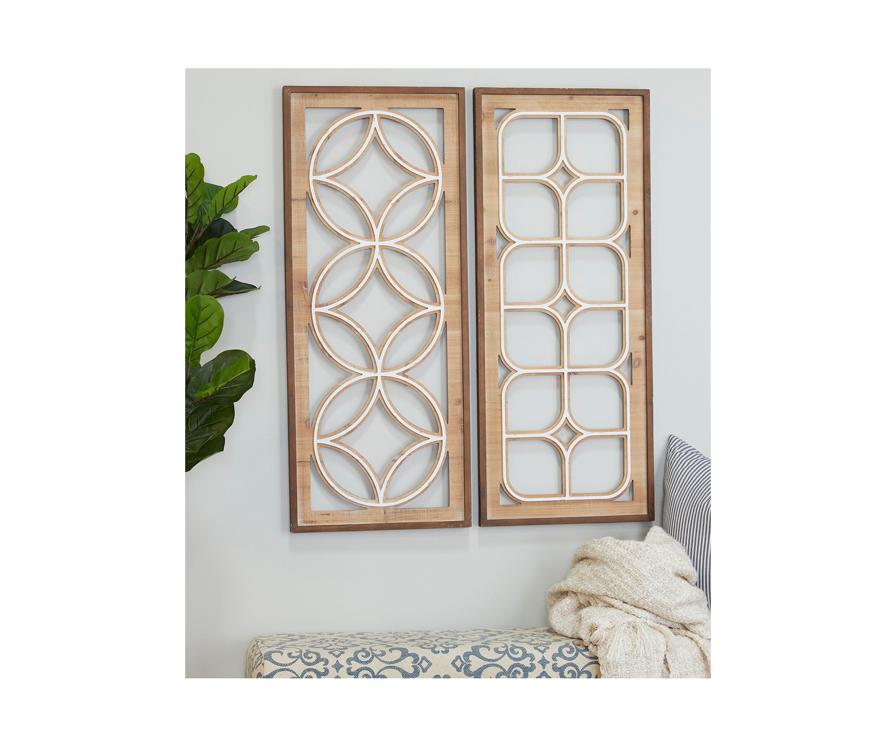 Traditional Wood Wall Decor - Set of 2