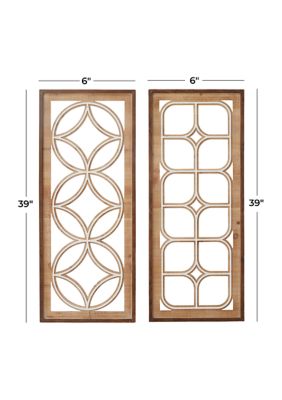 Traditional Wood Wall Decor - Set of 2