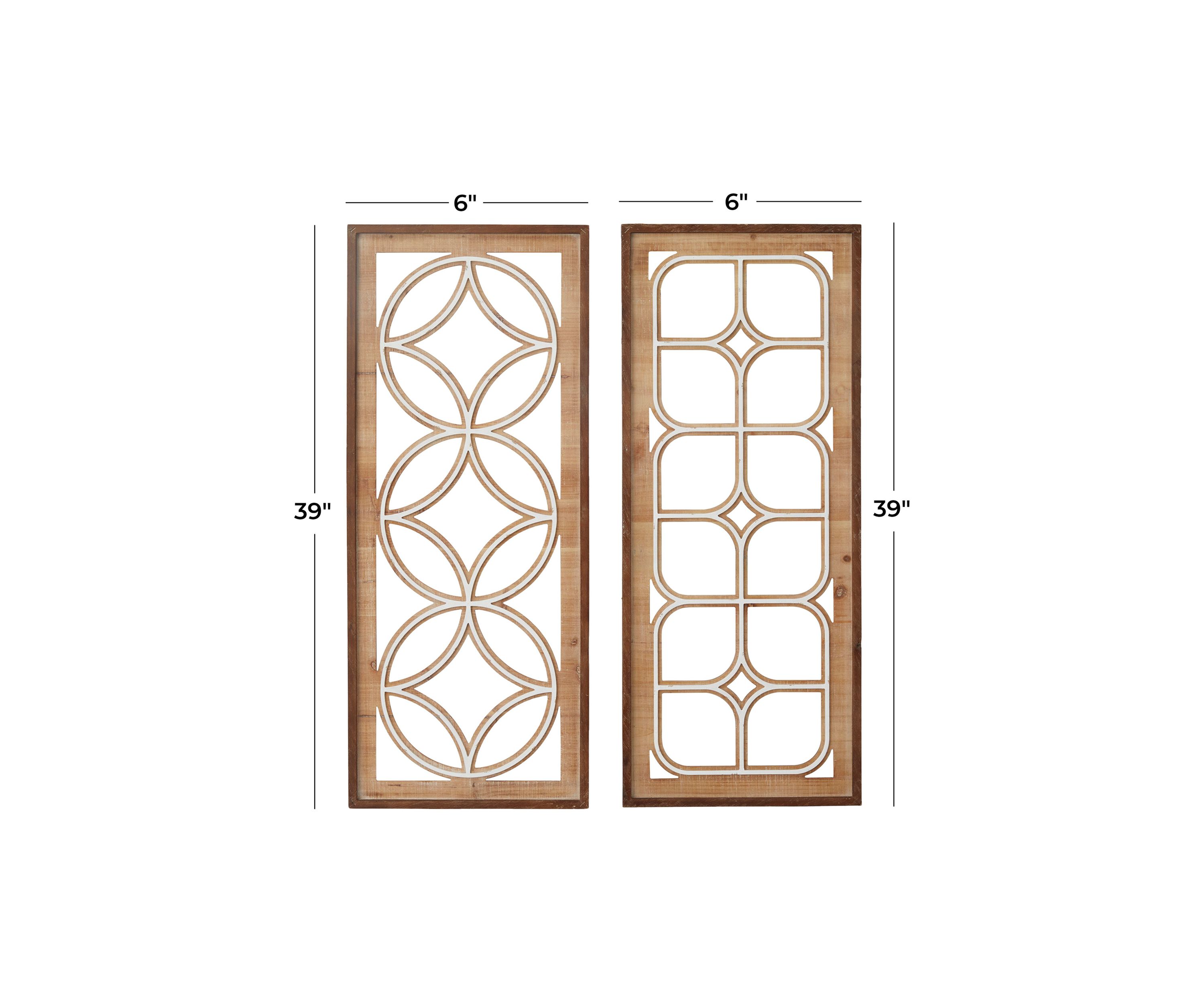 Traditional Wood Wall Decor - Set of 2