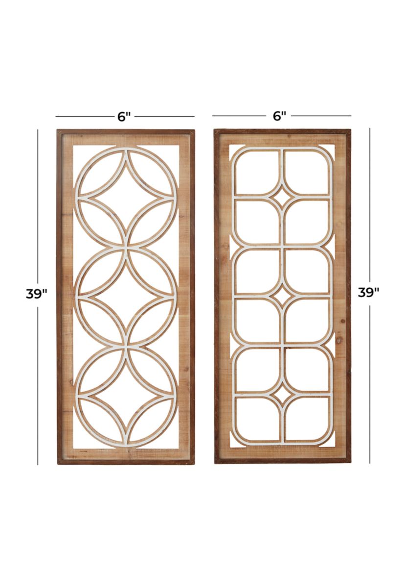Traditional Wood Wall Decor - Set of 2