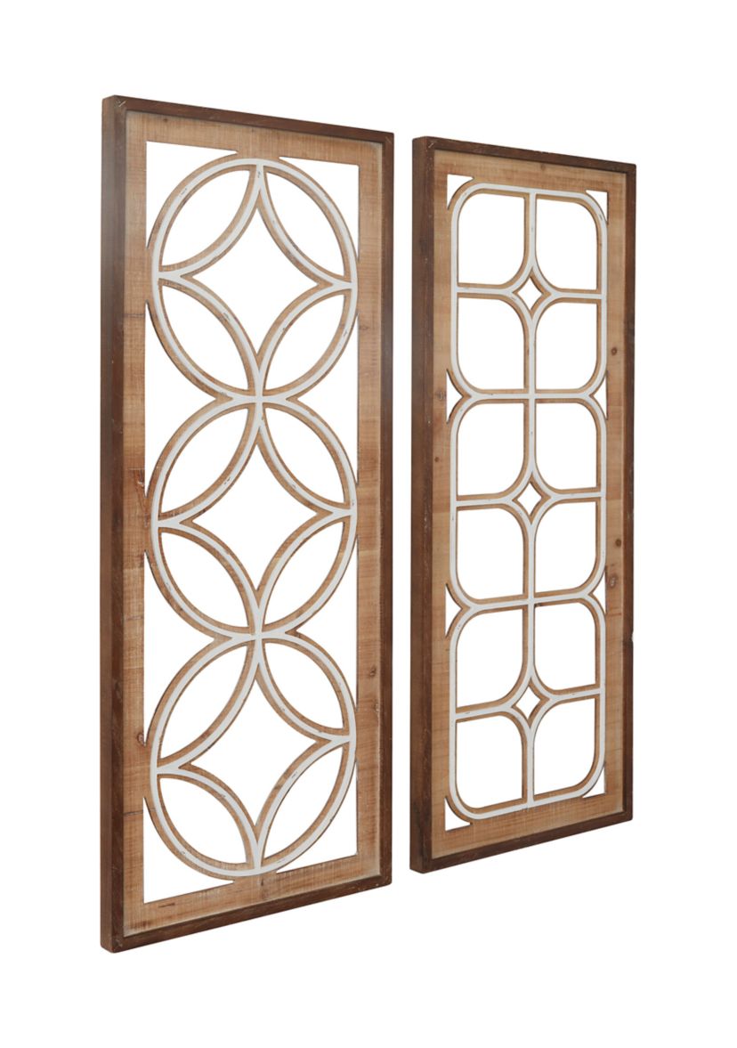 Traditional Wood Wall Decor - Set of 2