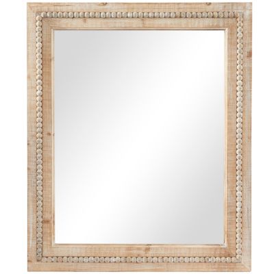 Monroe Lane Bohemian Wood Wall Mirror, Brown, XL