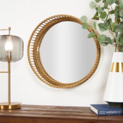 Modern Bamboo Wall Mirror