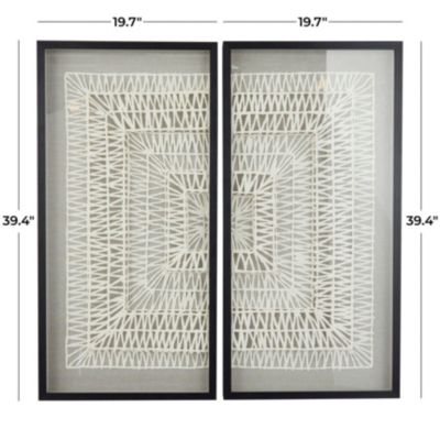 Contemporary Paper Shadow Box - Set of 2