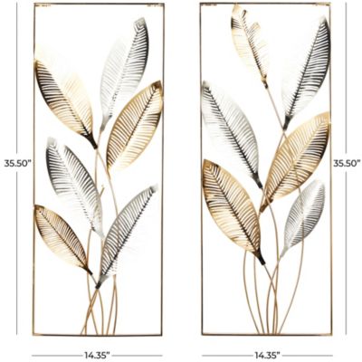 Modern Metal Wall Decor - Set of 2