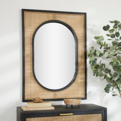 Bohemian Rattan Wall Mirror