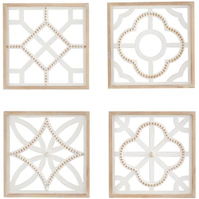 French Country Wood Wall Decor - Set of 4