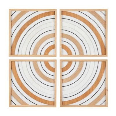 Modern Wood Wall Decor - Set of 4