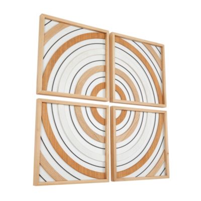 Modern Wood Wall Decor - Set of 4