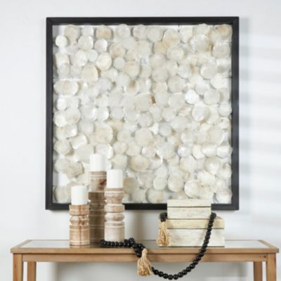 Contemporary Capiz Shell Framed Wall Art