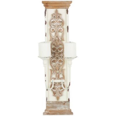 Monroe Lane Traditional Wood Wall Sconce, Brown